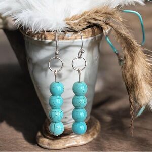 5 For $25💫Santa Fe Turquoise Balls Dangles